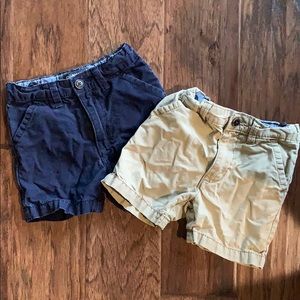 Two pairs of toddler boy shorts